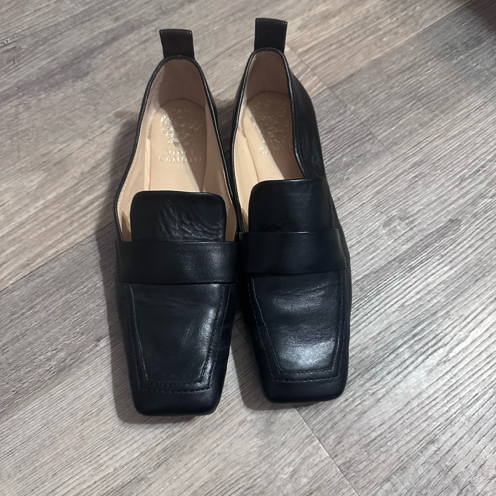 Vince Camuto Black Leather Loafers